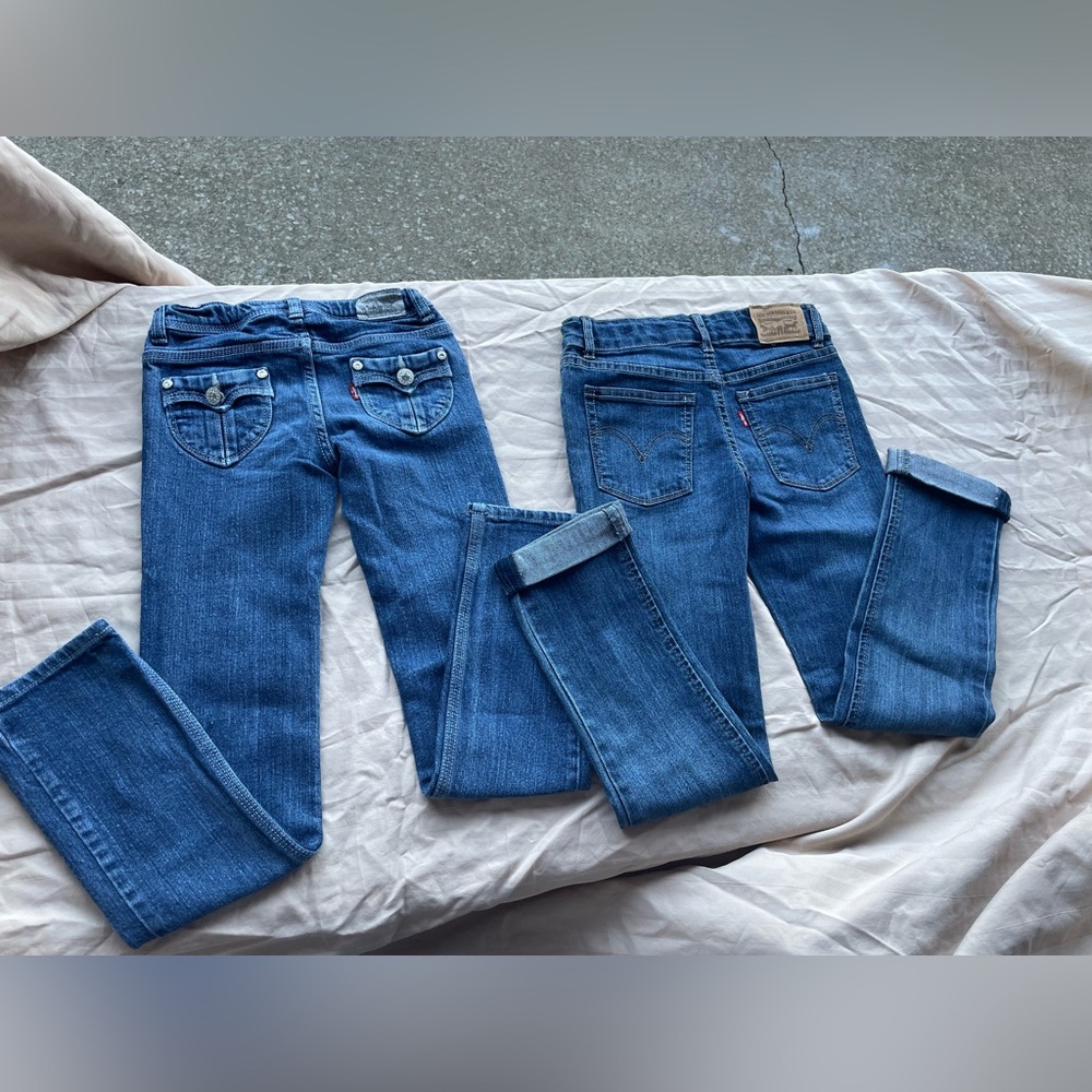 Two pairs girls jeans 8 - Picture 9 of 9